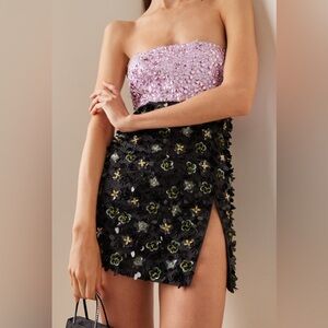 slim fit dress slacks Des Phemmes Green Boucle Crop Vest